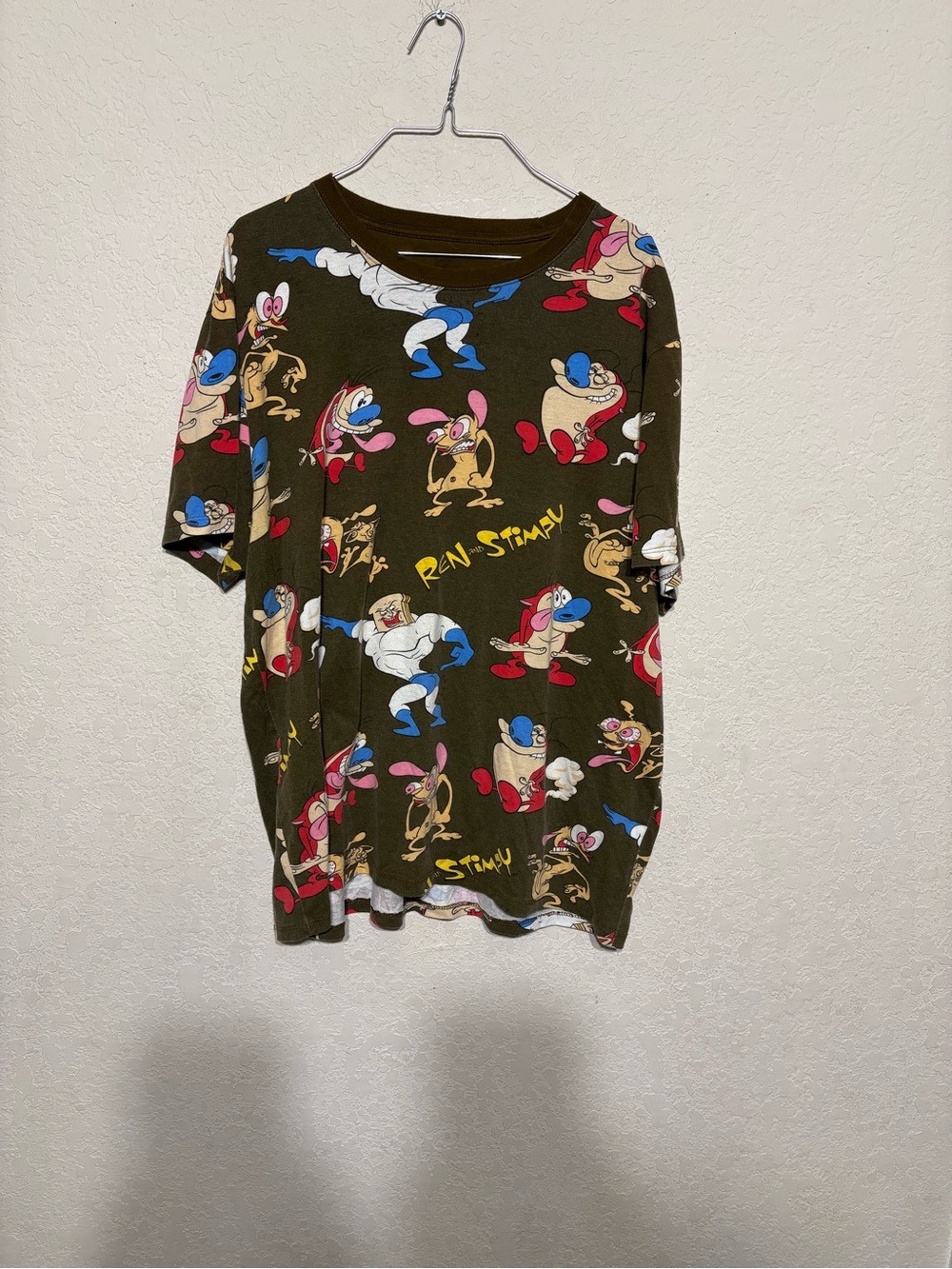 Ren & Stimpy vintage 90’s Cartoon Tee brown